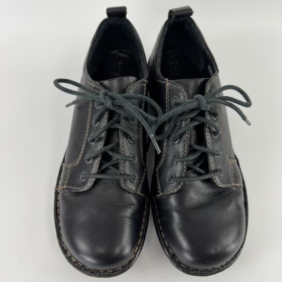 BORN Women's Oxford Crafted Footwear Black Leather Lace Up Size 7.5 - Picture 3 of 8
